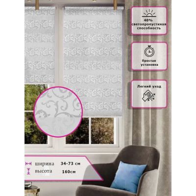 Ролл-шторы День-ночь (Зебра) С серебряным узором  (Арт. 1502-013)