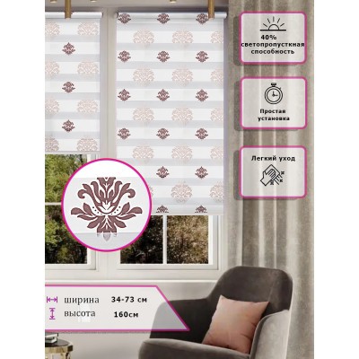 Ролл-шторы День-ночь (Зебра) С узором  (Арт. 2252-04)