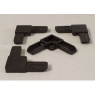 Уголки для наружного профиля москитной сетки (коричневый пластик)