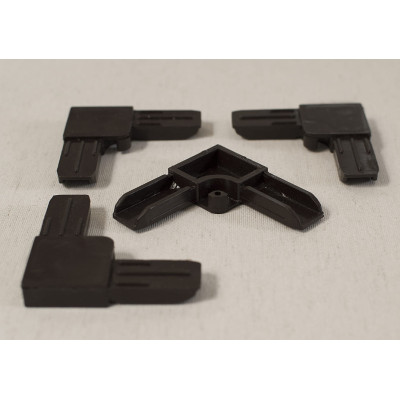 Уголки для наружного профиля москитной сетки – коричневый пластик, прочное соединение рам