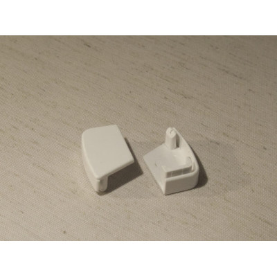 Заглушка нижняя для направляющей UNI 2 (левая, белая, алюминиевая)