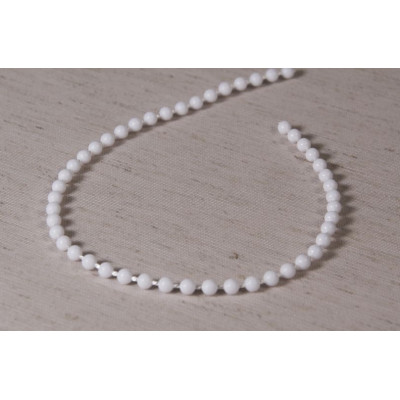 Цепь управления 6 мм - толстая для ролл штор, белая (пластик)