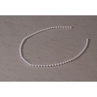 Цепь управления тонкая - 3,2 мм для ролл штор, белая (пластик)